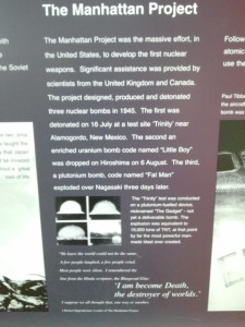 RAF Museum... Brief write up about Manhattan project. 